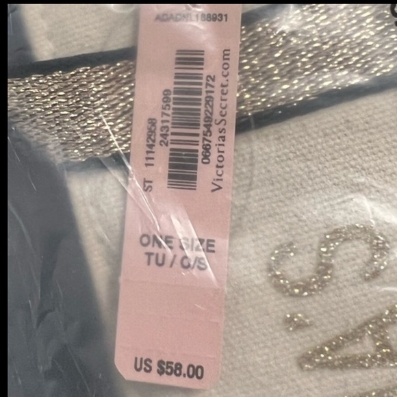 Victoria’s Secret Cream & Gold Tote NWT - Picture 10 of 15